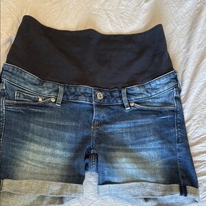 H&M Blue Denim Maternity Shorts